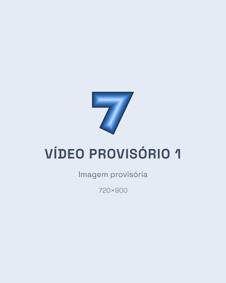Vídeo: Animação provisória com quadrados azuis girando